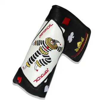 Craaftsman Golfo Blade Lazda padengti Headcover Magnetinio uždarymo Poker Joker Jack Raudona/Balta/Juoda PU Odos