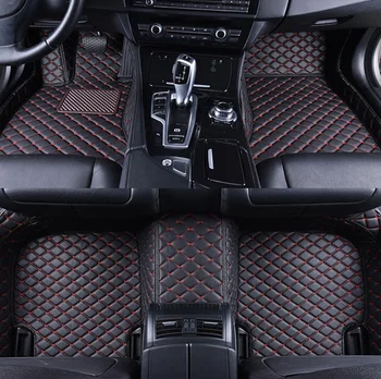 Custom pėdų Pagalvėlės automobilių kilimų automobilių apima Floorliner odos Automobilio Grindų Kilimėliai 