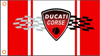 Custom vėliavos Motociklo reklama DUCATI Motociklo vėliavos 3x5ft Poliesteris 02