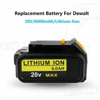 Dewalt Įrankiai 18V 6.0 Ah MAX XR Baterijos Energijos Įrankis Pakeisti DeWalt DCB184 DCB181 DCB182 DCB200 20V 5A 18Volt 20 V Baterija