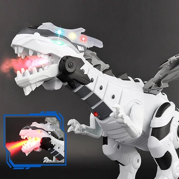 Didelis Purškimo Dinozaurai Su Šviesos Modelio Animacinių filmų Elektroninių Pėsčiomis Mechaninė Pterosaur Gyvūnų Dinosaurio Robotas Žaislai vaikams