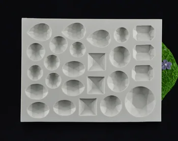 Didelių Deimantų Brangakmenių Papuošalai Silikono Formos Pyragas Apdaila Minkštas Pyragas 3D Pelėsių, Maisto Klasės, H347