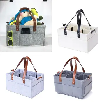 Didelės talpos Sluoksniuotos Saugojimo Sauskelnių Caddy Organizatorius Baby Box Saugojimo Nešiojamų Automobilių Organizatorius Naujagimių Essentials Kūdikio Mumija krepšys