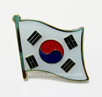Didmeninė Daug 10 vnt Nacionalinės vėliavos Atvartas Smeigtukai sagė Ženklelis Emblema Korėja