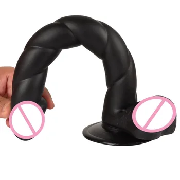 Didžiulis juodas Dildo realus 30x3.5cm didelis penis varpos imitatorius sekso vibratorius moterų masturbacija prietaiso silikono dėvėti suaugusiųjų žaislai