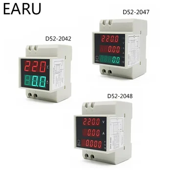 DIN-rail Multi-funkcija Metrų AC80-300V AC200-450V 100A Skaitmeninis LED Įtampos Srovės Aktyviosios Galios Koeficientas Energijos Skaitiklis Voltmeter