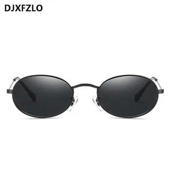 DJXFZLO 2020 Naujas Prabangus Retro Mažas Metalinis Rėmas Steampunk Akiniai nuo saulės Moterims, Vyrams Derliaus Ovalo formos Saulės Akiniai Vintage Akiniai oculos
