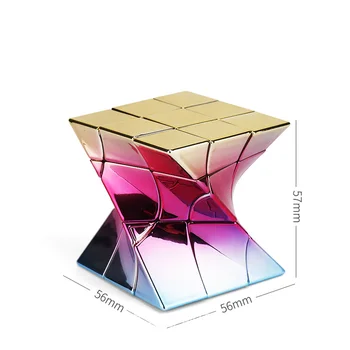 DNR Magija Neo Kubas 3x3x3 Metalizuotu Galvanizavimo Susukti Cube Limited Edition vėjo malūnas Fisher Twisty Kubo Švietimo Žaislai Cubo