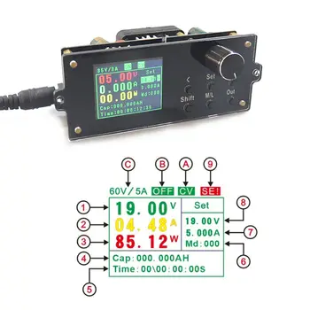 DPX6005S Laboratorija Maitinimo 60V5A Reguliuojamas CNC DC Įtampos Reguliatorius Spardytis Modulis, Skaitmeninis LCD Ekranas Įtampos ir Srovės