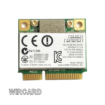 Dvigubos juostos 300Mbps Wifi AR5B22 Belaidžio Pusę Mini PCI-E WLAN 2.4 G/5 ghz Wi-Fi + Bluetooth 4.0 COMBO Lan Tinklo plokštė