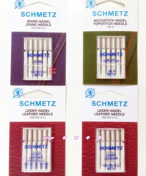 Džinsinio audinio/lino, drobės, spygliai, oda, adatų, namų siuvimo adatos, Vokietija siuvimo adatos SCHMETZ