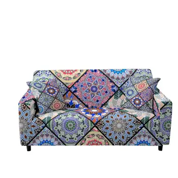Elastinga Sofa Padengti Kambarį Bohemijos Ruožas Slipcover Mandala Modelius, kurių skerspjūvio Sofos Padengti 1/2/3/4 Vietų