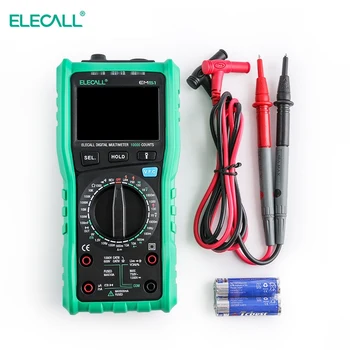 ELECALL EM51/EM51C Daugiafunkcis skaitmeninis multimetras DC AC NCV Temperatūros bandymas voltmeter lydant-signalizacija didelis tikslumas apšvietimas