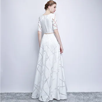 Elegantiškas Pavasario Dress Moterys Naujų 2020 M. Ilgalaikės Formalios Kamuolys Suknelė Baltos Spalvos Šalis Suknelė Moterų Slim Maxi Suknelės Vestidos Mujer Plius Dydis