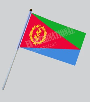 Eritrėja Vertus Vėliavos Nacionalinės Vertus Vėliava 14*21cm Poliesteris mažo Dydžio Plaukioja Banner Individualizuotos Rankų vėliava