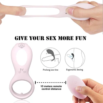 Erocome Pennis Žiedas Vibratorius Nuotolinę 8 Vibracijos Režimai Vibratoriai Dildo Žaislai, Sekso Žaislai, Vyrų Erotinių Produktų