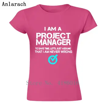 Esu Projektų Vadovas, Moterys, Marškinėliai, Apranga Užsakymą Autentiški Marškinėliai, Pavasarį, Rudenį S-XL Įdomių Gamtos Marškinėliai
