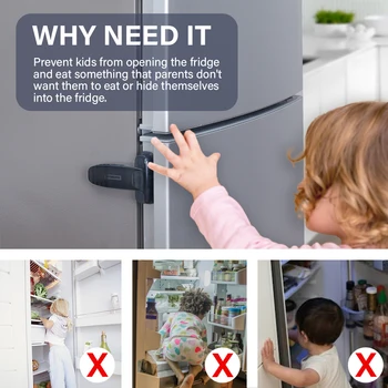 EUDEMON Vaikų Saugos Šaldytuvas užrakinti Vieną Durų Šaldytuvas Spyna, Virtuvė ir Vaikų Apsauga, Vaikų Saugos Priežiūros Šaldiklio Užraktas