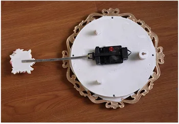 Europos Retro dervos Sielovados kvarcinis laikrodis Išjungti stiliaus sieninis laikrodis Išjungtas mados rožių gėlių apvalus sieninis laikrodis