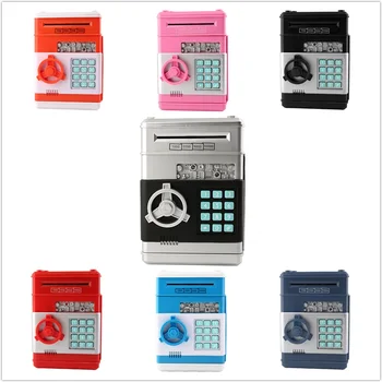 Eworld Karšto Naujas Piggy Bank Mini ATM taupyklė Saugos Elektroninis Slaptažodį Kramtomoji Monetos grynųjų Pinigų priėmimo Mašina, Dovana Vaikams Vaikams