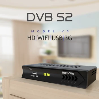 Full HD 1080P H. 264 Skaitmeninis TV Imtuvas: DVB-S2 V6 Super Mini Palydovinis Imtuvas AC3 