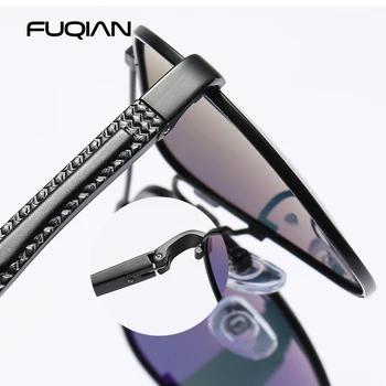 FUQIAN 2020 Prekės ženklo Dizainas Pilotas Poliarizuoti Akiniai nuo saulės Vyrams Naujų Technologijų Atminties Metalo Saulės Akiniai Moterų Vairavimo Sunglass UV400