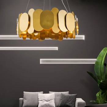 G9 LED Postmodernaus Nerūdijančio Plieno Aukso Turas Dizaineris Pakabos Šviestuvas Lampen priedai veltiniams, vilna Lempa.Pakabukas šviesos Valgomasis Kambarys