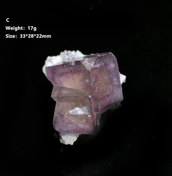 Gamtos Violetinė Fluorito ir Kvarco Mineralinių Kristalų Mėginių iš Yaogangxian Hunan Provincija,Kinija A3-5