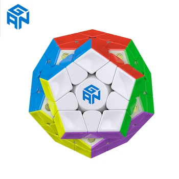 GAN 3x3 Megaminxes Magnetinio Greitis Profesinės GAN Dodecahedron 3x3x3 12 pusių Įspūdį Magic Cube Lipdukai lipdukas kūdikių žaislai vaikams