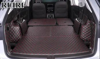 Geros kokybės! Pilnas komplektas automobilio bagažo skyriaus kilimėliai Volkswagen Atlasas 7 sėdimos vietos 6 sėdimos vietos 2019 patvarus įkrovos kilimai linijinių krovinių už Atlasas 2018