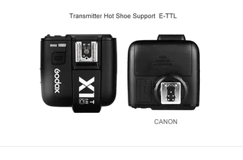 Godox X1T-C X1T-N X1T-S X1T-F X1T-O TTL HSS 2.4 G Bevielio Speedlite Sukelti Flash Siųstuvas Canon Nikon Sony, Olympus, Fuji