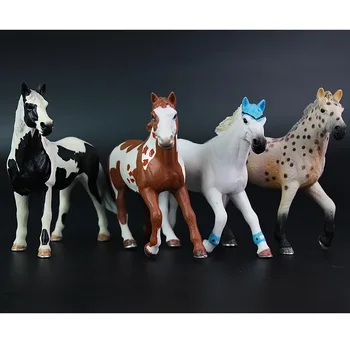 Gyvūnų, Arklių, Modelis, Modeliavimas Gyvūnijos Žirgas Ketvirtį Clydesdale Arklių Veiksmų Skaičiai Figūrėlės PVC Kolekcijos Žaislas