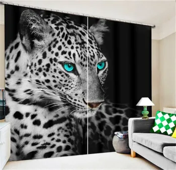 Gyvūnų juoda ir balta tigras Prabanga Blackout 3D Langų Užuolaidas Kambarį Miegamojo Užuolaidos cortinas Rideaux Individualų dydį