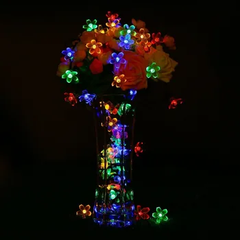 Gėlių String Žibintai 5m 10M 100LED Vandeniui Atostogų, Šviesos, Lauko, Sodo Apšvietimas Kalėdų Šventė Šalies Apdaila