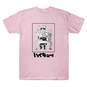 Haikyuu Anime Karasuno T Shirt Mens T-shirt Harajuku Atsitiktinis Streetswear Tee Marškinėliai