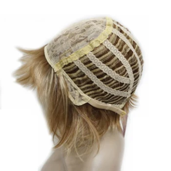 HAIRJOY Moterų Sintetiniai Plaukai Šviesūs Pabrėžia, Bob Trumpas Tiesiai Perukas Aukštos Šilumos Pluošto Nemokamas Pristatymas