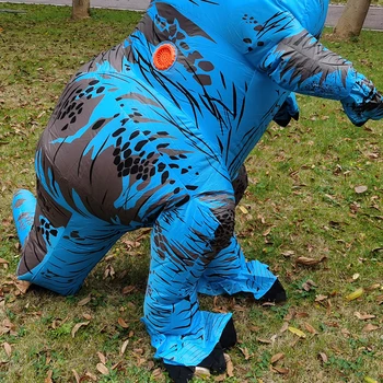 Halloween Kostiumai Suaugęs Vyras, Moteris, Mėlyna Talismanas T-Rex Pripučiami Kostiumai Dino Dinozaurų Šalis Vaidmenų žaidimas ubierz