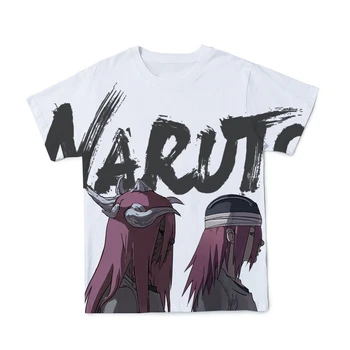 Harajuku Anime Naruto Vyrų Ir Moterų Negabaritinių Marškinėliai 3D Spausdinimo Mados Trumpas Rankovės Patogus, Kvėpuojantis Street Dance