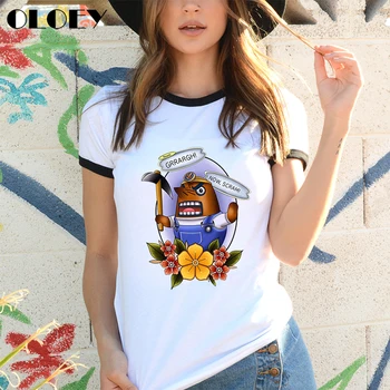 Harajuku Japonų Žaidimas Gyvūnų Kirtimo T-shirt Moteris 2020 Metų Vasaros Mados Retro Varpininkas Tee Estetinės Moterų Camiseta Drabužiai