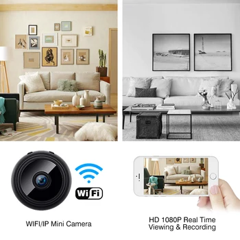 HD 1080P WiFI Mini Kamera Street Smart Home Security Dvr Naktinio Matymo Motion Detect P2P Vaizdo Kamera, Nuotolinio Valdymo vaizdo Kamera