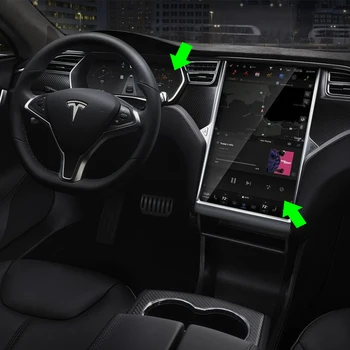 Heenvn Grūdintas Stiklas Tesla Model 3 Y S X Priedai Centro Kontrolės Touchscreen Automobilių Navigacijos Touch Screen Protector Filmas