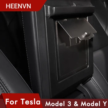 Heenvn Model3 Automobilių Privatumo Langelį Tesla Model 3 Y Priedai Porankiu Dangtis Paslėptas Saugojimo Dėžutė Tesla Model Trijų Priedų