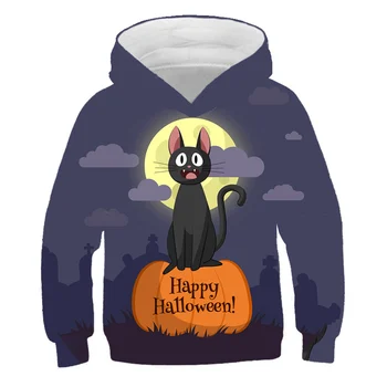 Helovinas ilgomis rankovėmis megztinis, 3D atspausdintas Hoodie, gatvės šventųjų pavyzdžiu megztinis, berniukų ir mergaičių mados ilgomis rankovėmis Hoodie.