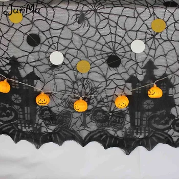 Helovinas Nėrinių Staltiesė Stačiakampio Juoda voratinklyje 60 X 76 Colių Lazda Nėrinių Tablecover už Gotikos HalloweenPartyHomeDecorations