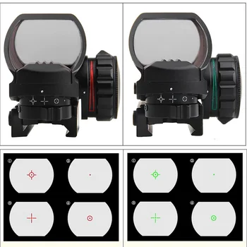 Holografinis Raudonas ir Žalias Taškas Akyse Taktinis Reflex 3 Skirtingų fotošablonų tinkleliams +Taktinis AK Pusėje taikymo Sritis Mount Greitai QD 20mm 5-0032