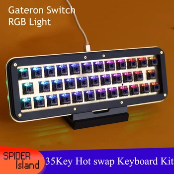 Hot Swap Mechaninė Klaviatūros Rinkinys be Keycap 35Keys Makro Klaviatūros QMK Tinkinti 