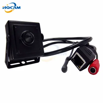 HQCAM mini ip vaizdo kamera 720P kamera 2,8 mm objektyvą, ONVIF 2.0 HD H. 264 P2P Mobiliojo Telefono VAIZDO Stebėjimo, IP Kameros Išorinis mikrofonas