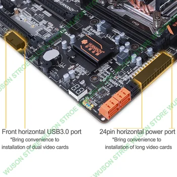 HUANANZHI X79-4D Plokštė su M. 2 Lizdas 2 Giga LAN Port Dual CPU Xeon E5 2690 2.9 GHz 2 Aušintuvai Didelis Markės RAM 64G(4*16G) RECC