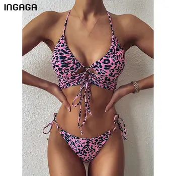 INGAGA 2021 Push Up Bikini Maudymosi 2021 Leopard 