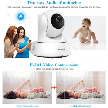 INQMEGA 720P Saugykla Debesyje, IP Kamera, WiFi-cam Namų Apsaugos Stebėjimo VAIZDO stebėjimo Tinklo Kamera, Naktinio Matymo Visos Pakreipti Kūdikio stebėjimo